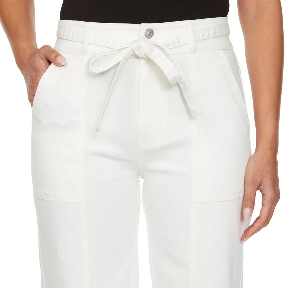 Hudson Women's Jeans Cream White Wide-Leg Pants, Size 8/29 - Picture 4 of 6